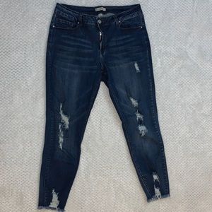 Distressed jeans